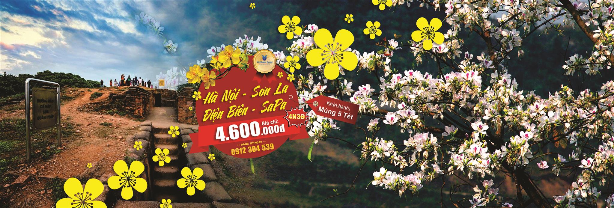 Tour Mộc Châu - Sơn La - Điện Biên - Sapa 5 Ngày Mùng 5 Tết Âm Lịch 2018