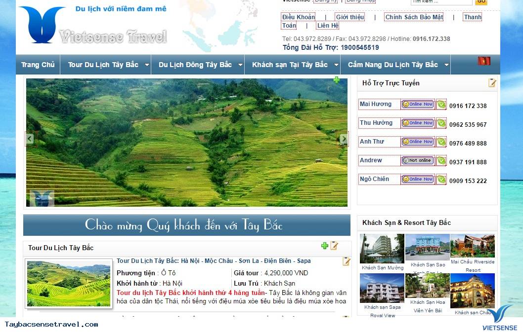 Giới thiệu về Trang Website taybacsensetravel.com - Ảnh 1
