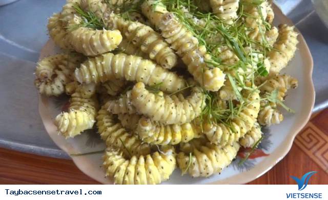 Món tằm gai rang giòn